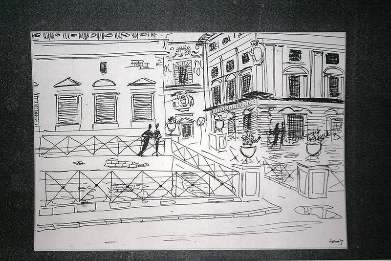 At the corner