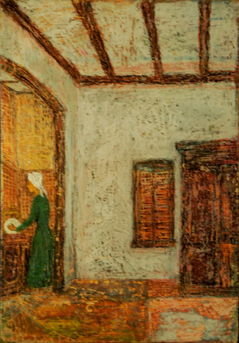 Woman in green